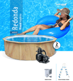 Piscina de aço aspeto madeira SwimPool