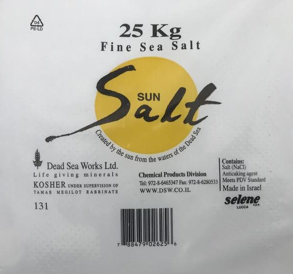 Special refined and centrifuged salt for swimming pools (Dead Sea - Israel) pool water treatment