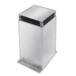 Botão piezoelétrico com suporte quadrado Inox AQA 134/134A/134LED