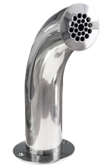 Botão piezoelétrico com suporte Inox AQA 133/133A/133LED