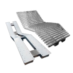 Espreguiçadeira tubular de hidromassagem em aço Inox AQA 120.3/120.3L