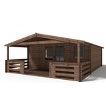 Kaunas Garden Shelter with Porch Option 500 x 500 cm