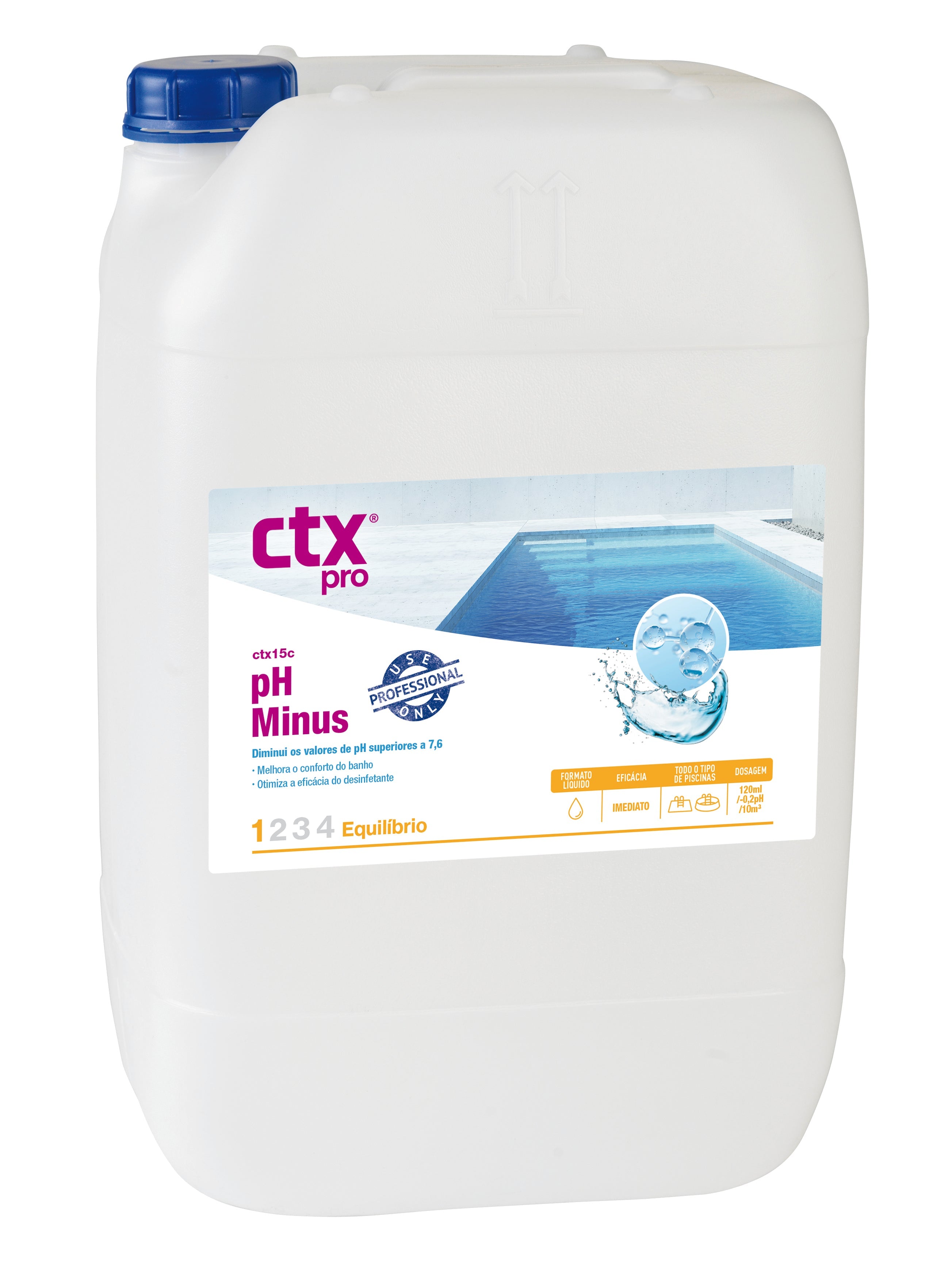 CTX-15C pH- (pH minus) Vloeistof - Dosering: 1.2lt-->100m3