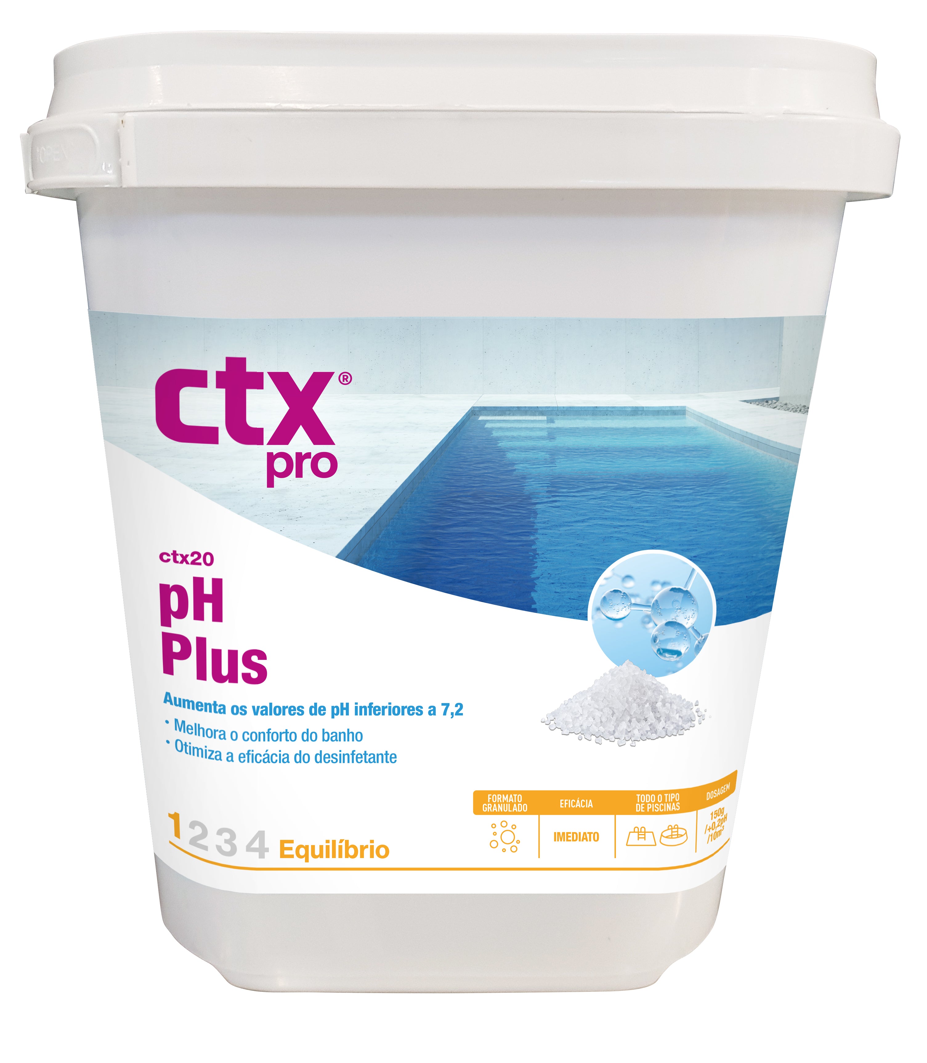 CTX-20 pH+ (pH plus) Solid - Dosage: 1.5Kg-->100m3