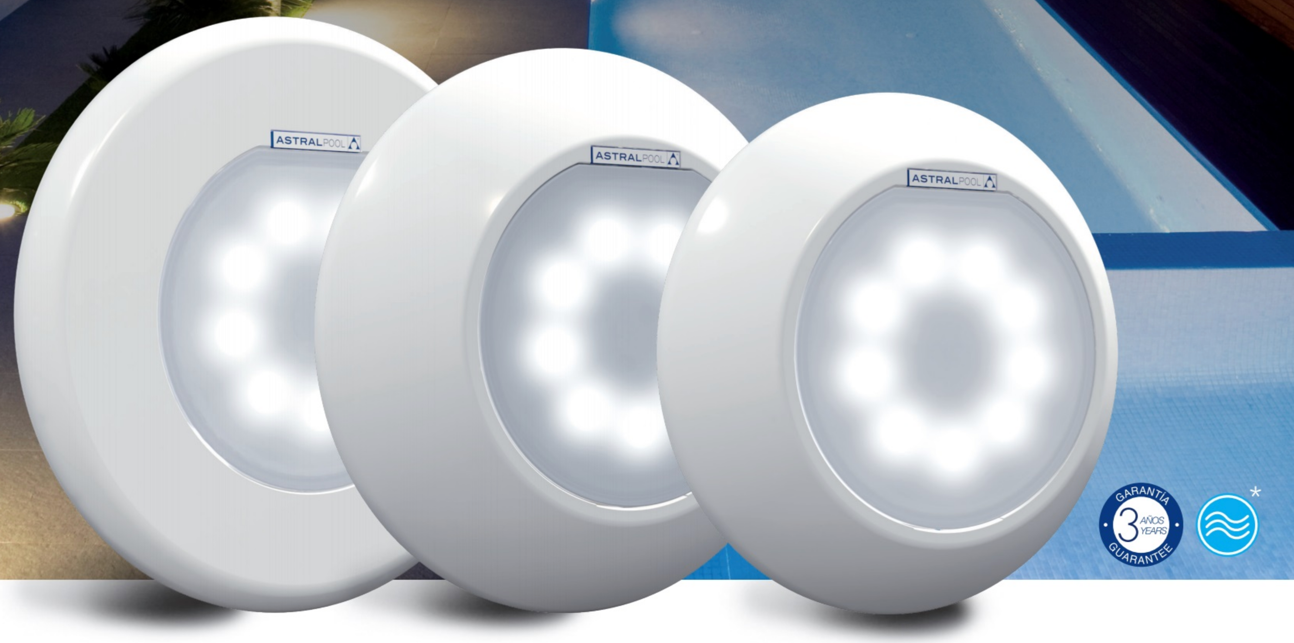 Projector completo LED branco . Lumiplus Flexi - IOT POOL