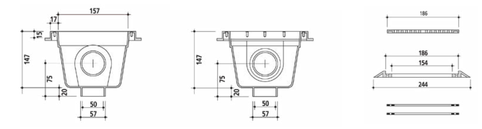 ABS bottom drain - Liner