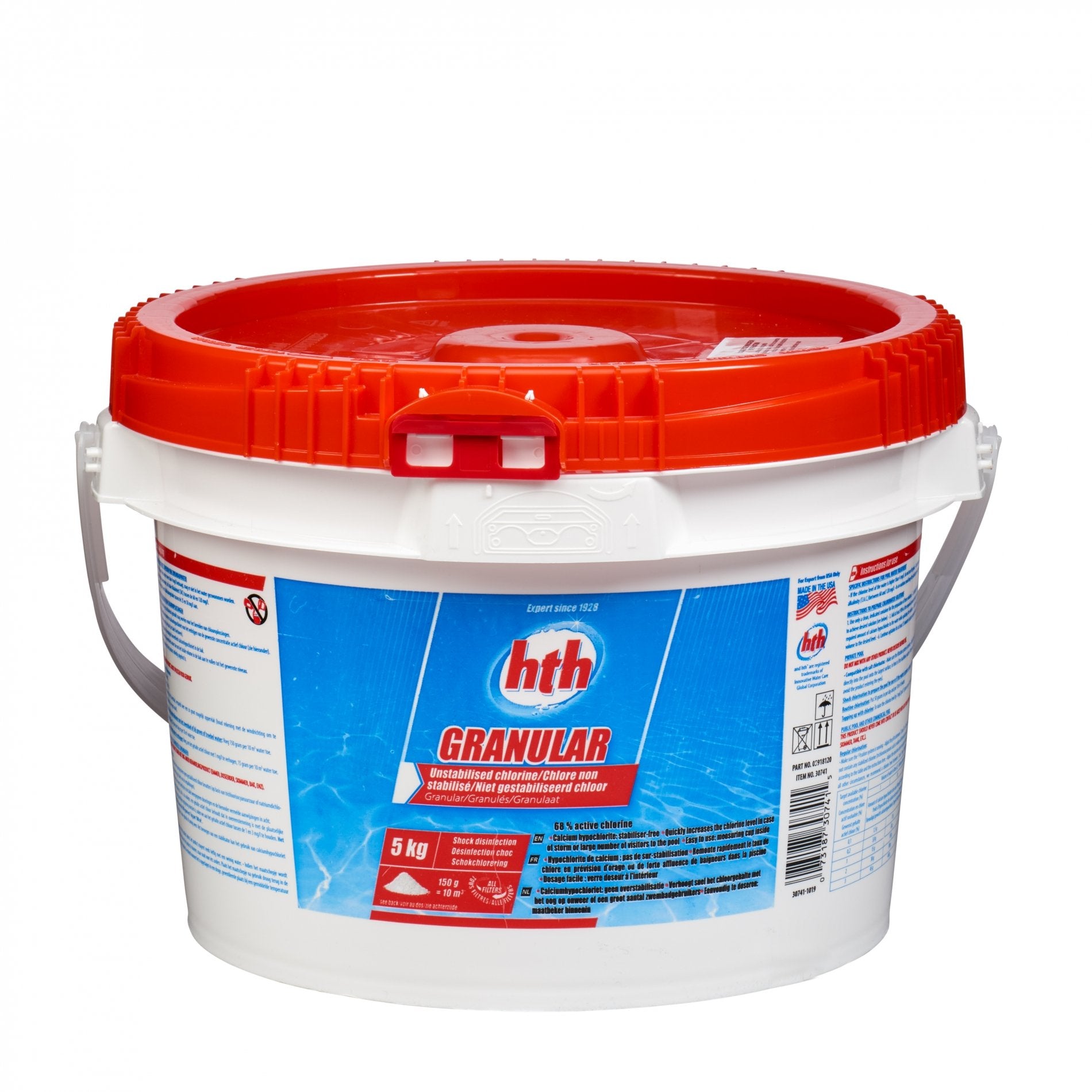 HTH Granulado - Hipoclorito de cálcio granulado 5Kg (150 g por cada 10 m3)