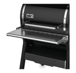 Stainless steel folding front shelf for SmokeFire