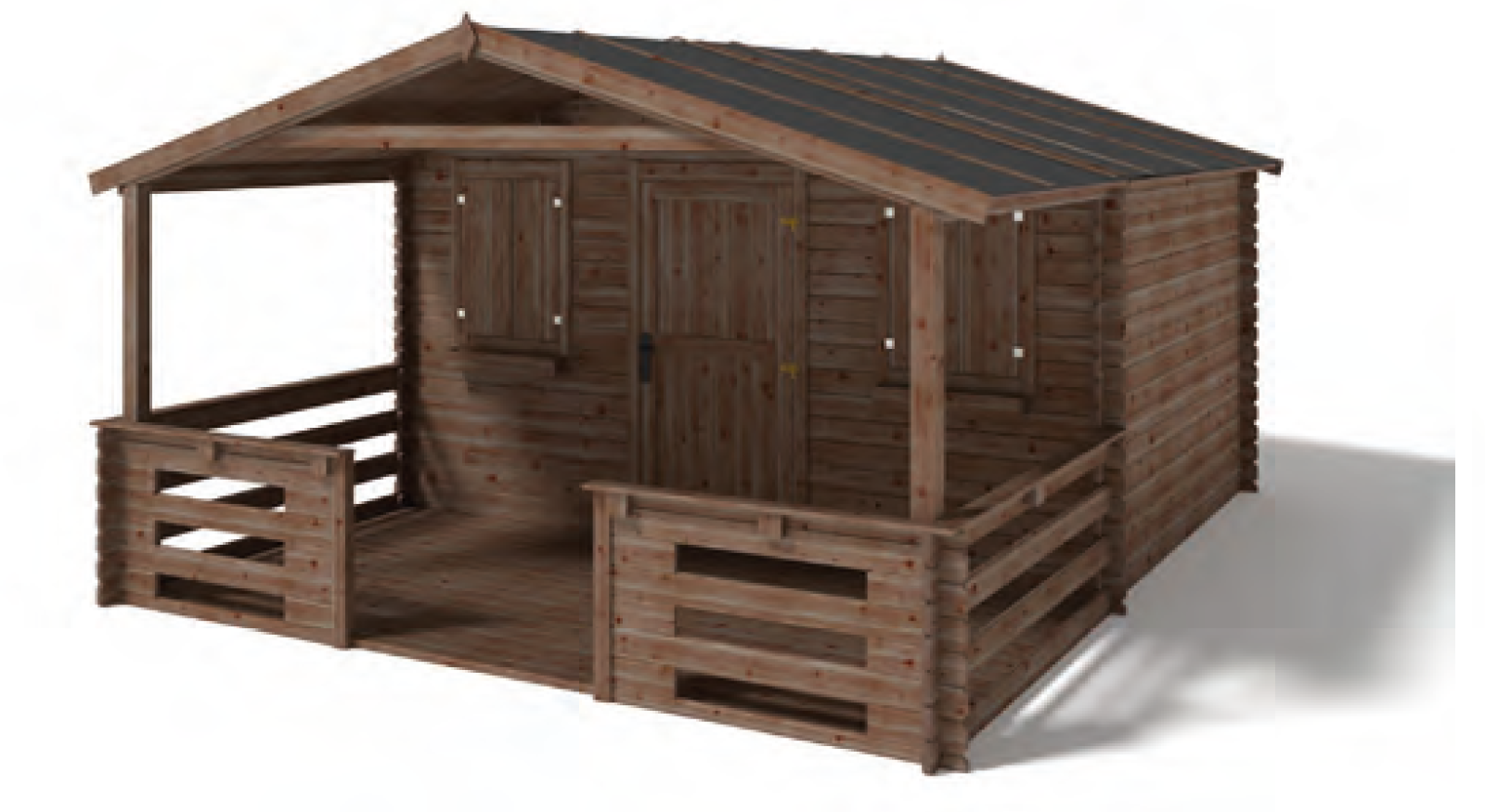 Alaska Garden Shelter with porch option 400 x 400 x 251 cm