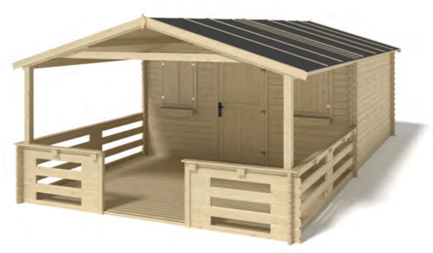 Alps Garden Shelter with porch option 400 x 300 x 250 cm