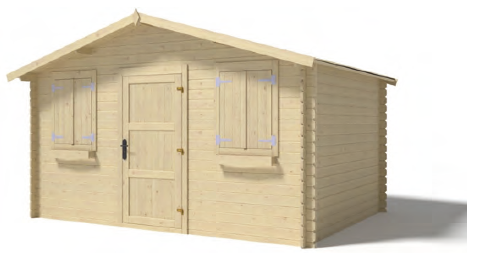 Refugio de jardín Alps con opción de porche 400 x 300 x 250 cm