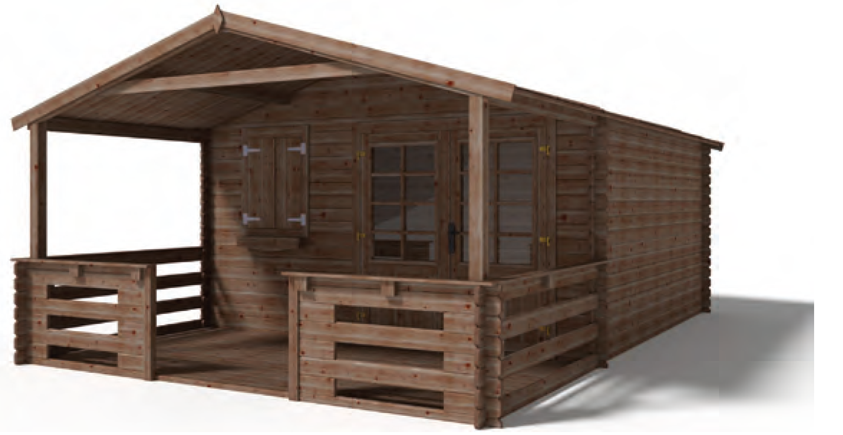 Everest Garden Shelter with porch option 400 x 400 x 252 cm