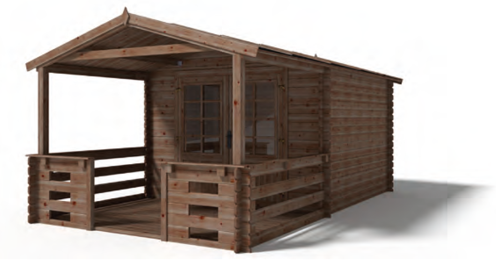 Refugio de jardín Le Brévent con opción de porche 300 x 300 x 237 cm