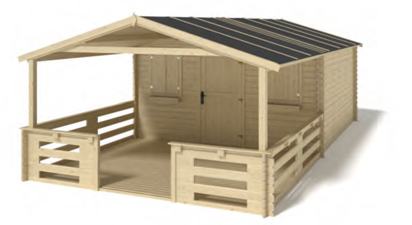 Sierra Nevada Garden Shelter with porch option 400 x 400 x 251 cm