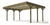 Wooden pergola without cover 606 x 512 x 269 cm