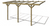 Eenvoudige houten pergola zonder dak 300 x 524 x 258 cm Eenvoudige pergola zonder dak