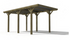 Soft wooden pergola with cover 303 x 512 x 233 cm