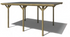 Soft wooden pergola with cover 303 x 512 x 233 cm