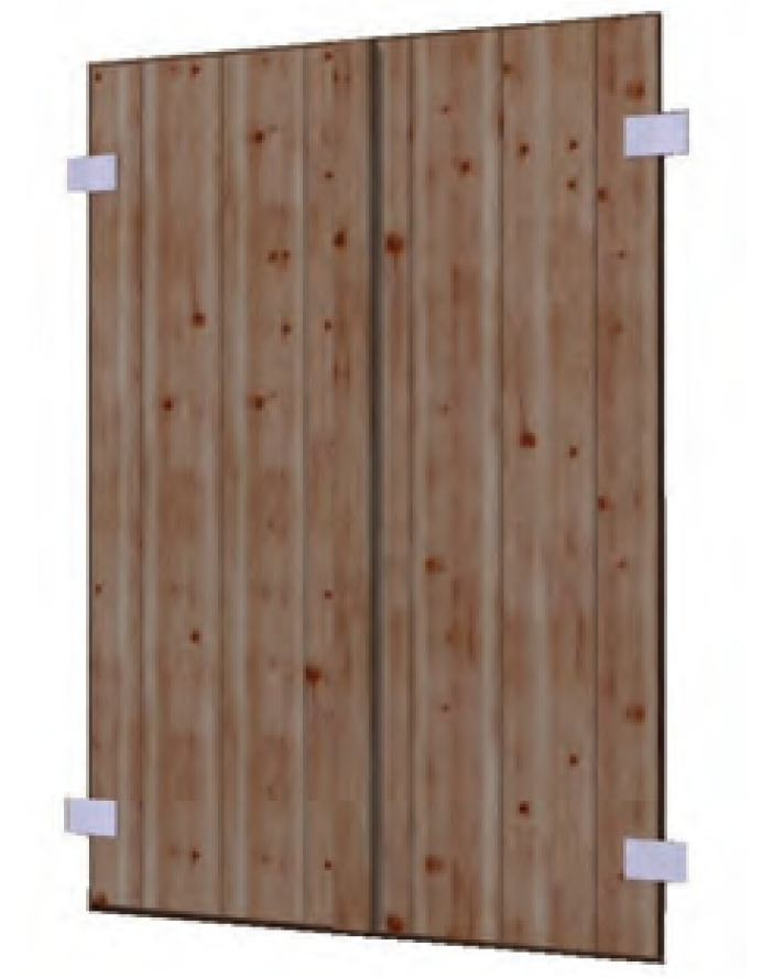 Ventanas y persianas de madera para casetas de jardín