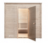Sauna Mont Blanc de madera con puerta de vidrio