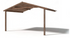 Budapest roof and balcony for shelter in brown wood 400 x 300 cm