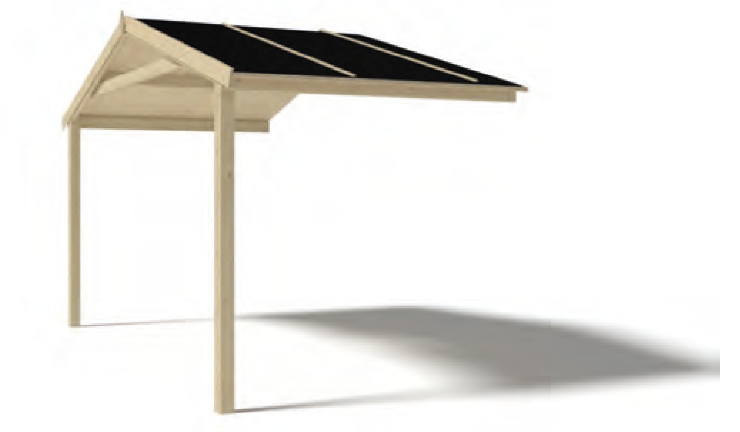 Helsinki roof and balcony for shelter made of wood 400 x 300 cm
