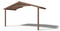 Kiev roof and balcony for shelter in brown wood 400 x 200 cm