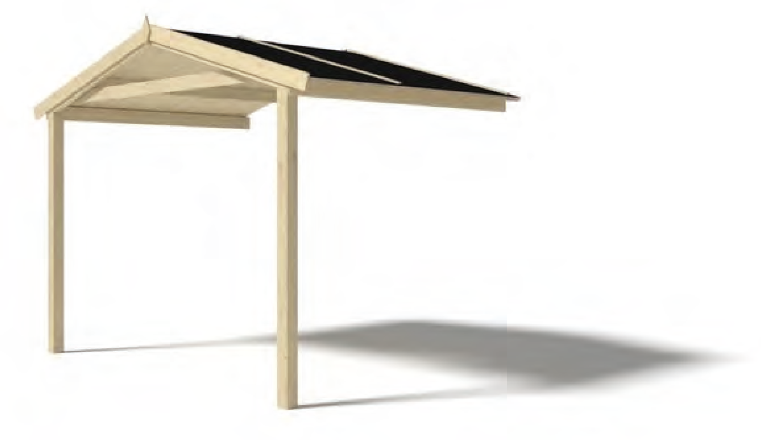 Vienna roof and veranda for shelter in wood 300 x 200 cm