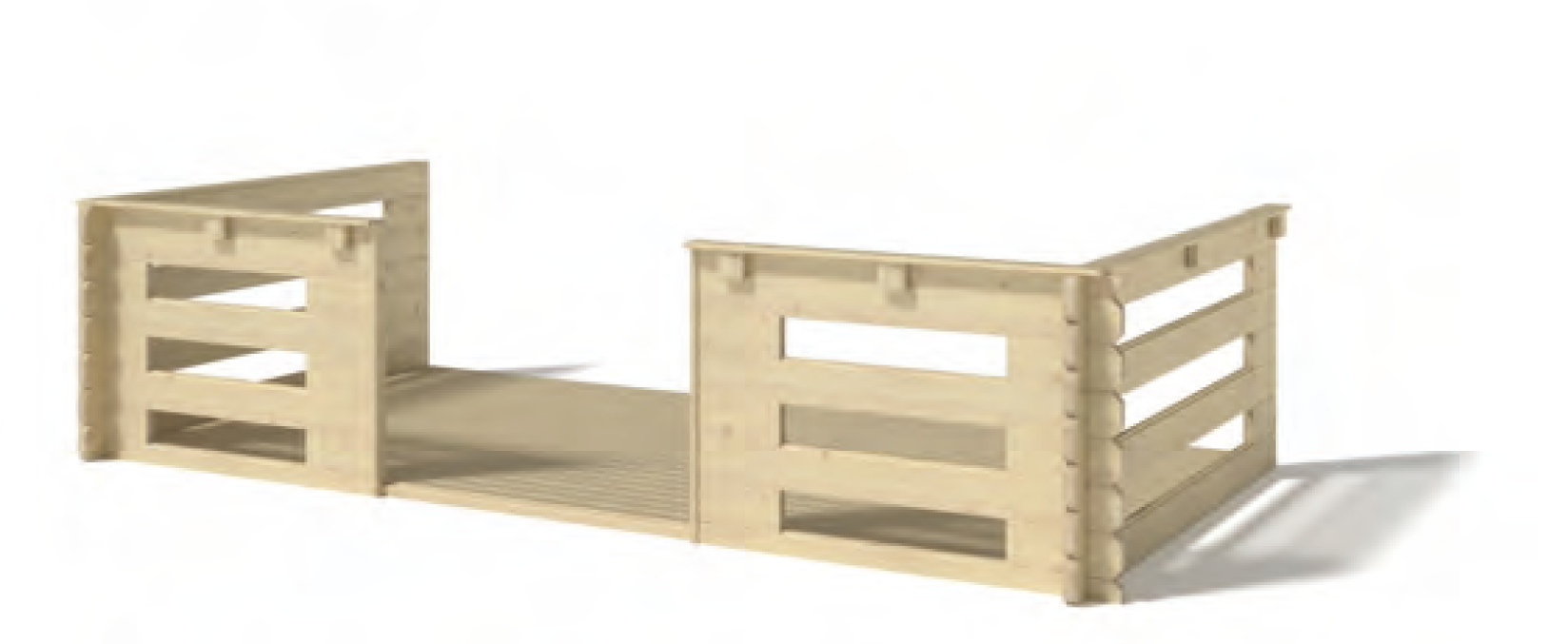 Bratislava roof and balcony for shelter in wood 400 x 200 cm