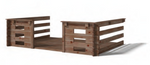 Tettoia e balcone Riga per pensilina in legno marrone 300 x 200 cm